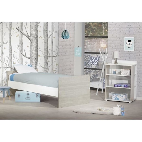 BABYPRICE SITTA Evolutive kombinerad spjälsäng - Sover 60 x 120 cm - Gör om till en säng 90 x 190 cm TRÄ