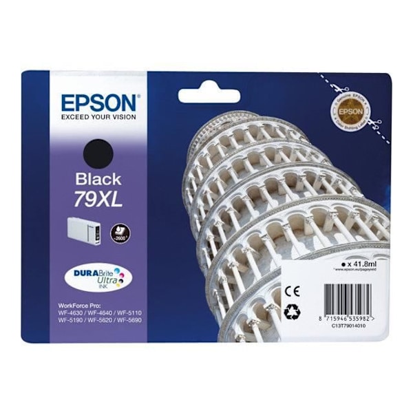 EPSON 79 XL sort blækpatron - Tower of Pisa - Inkjet - Op til 2600 sider