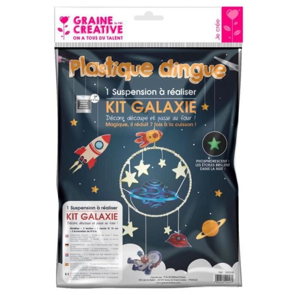 Galen galaxupphängningssats i plast - Flerfärgad - För barn från 6 år och uppåt