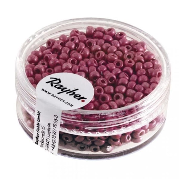 Fröformad pärla - RAYHER - 14307258 - Metall - Rosa - 2,6 mm Ø Rosa