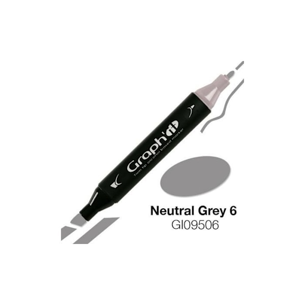 Markør - GRAPH'IT - Neutral grå 6 - 9506 - To spidser - Tegning - Illustration Grå