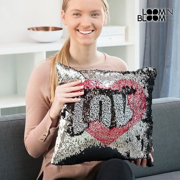 Koristepatuo - Rakkaus & Sydän - Taikameri - Kimaltelevat glitterit - 40x40 cm - Musta Glänsande glitter