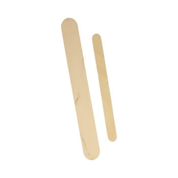 Tasapuiset puutikut 150mm 80 kappaletta Beige
