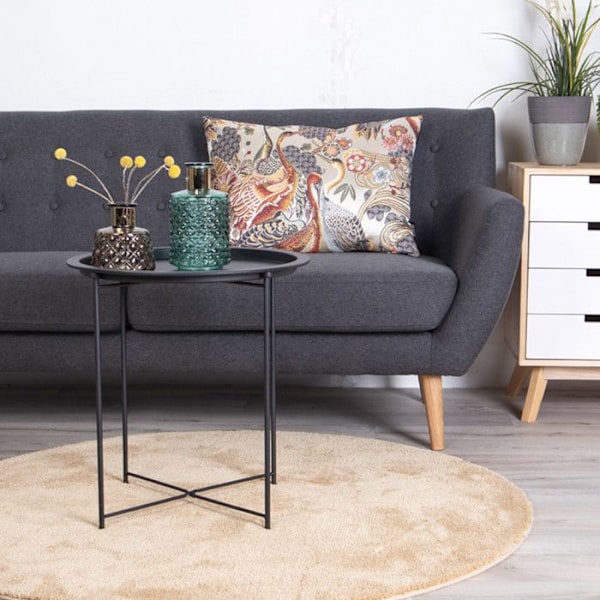 444243 House Nordic Anne sivupöytä 47 cm pyöreä musta Svart