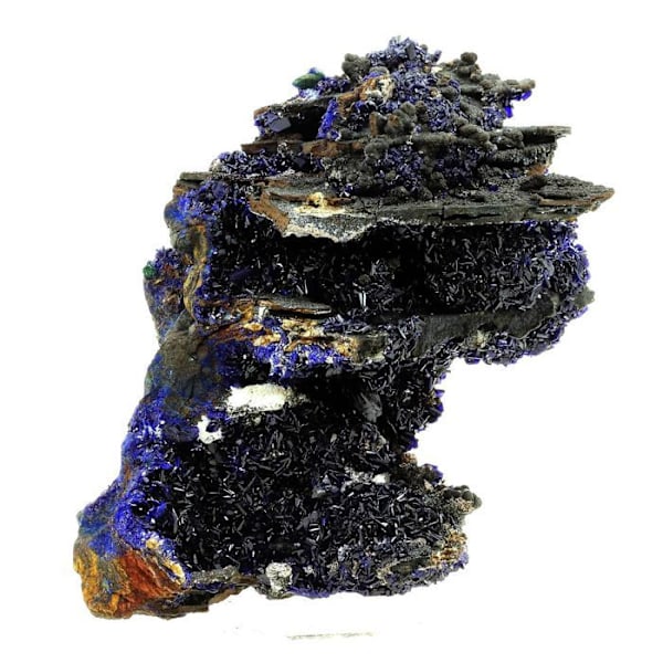 Sten og mineraler. Azurit. 1928,0 ct. Tazalaght, Souss-Massa, Marokko.