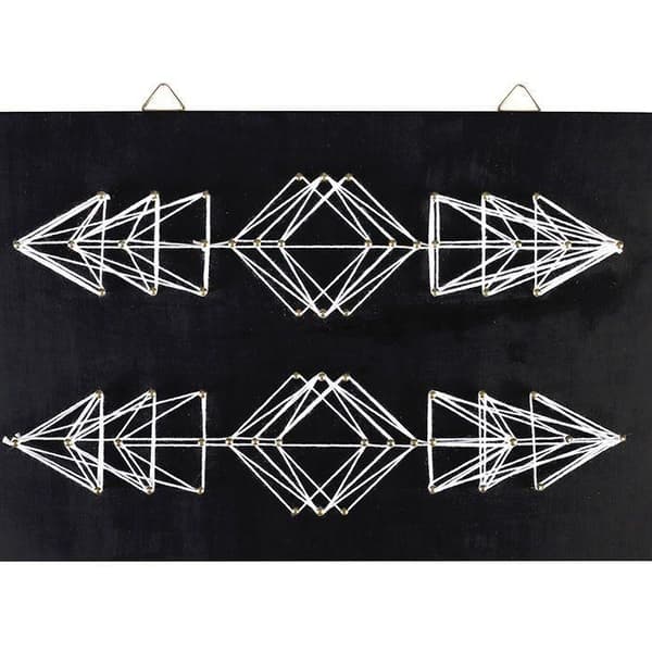 String Art box - Blackboard Arrows deco trådad konst 30 x 22 cm Svart