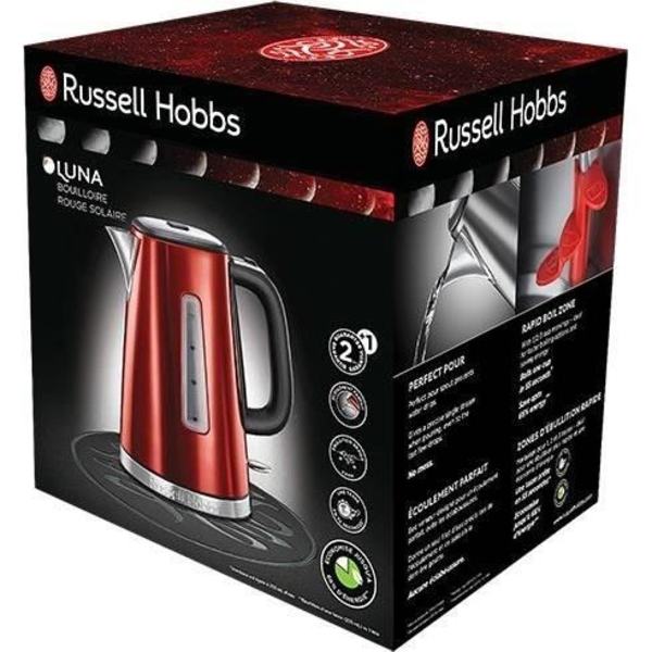 Vattenkokare 1,7L Luna - RUSSELL HOBBS - Snabbkokning - Röd