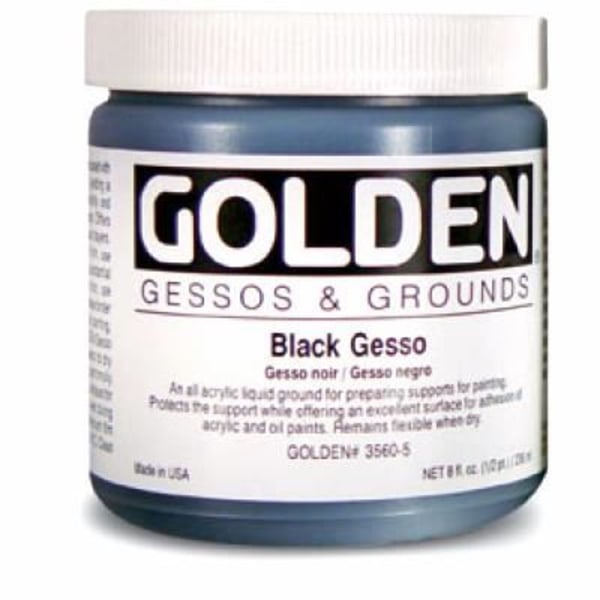 Gyllene svart gesso