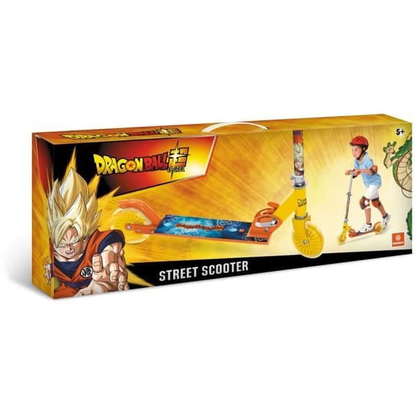 Tretroller 2 hjul - MONDO - Dragonball - Fällbar - 50 kg max orange / grå / blå / gul