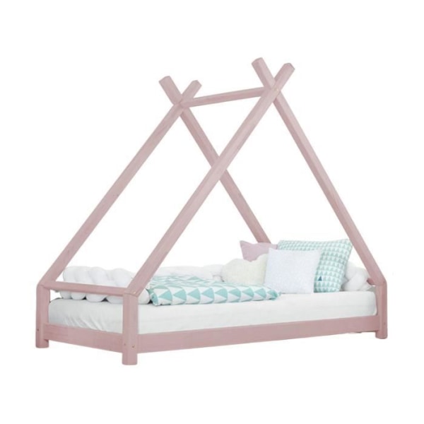 Teepee barnsäng - GENERIC - TAHUKA - Rosa - Spröjs - Med lådor Rosa