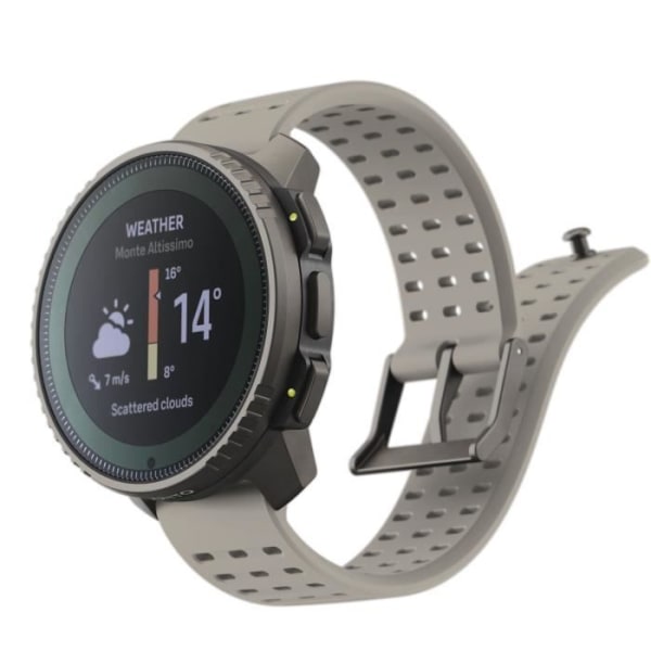 GPS sportsforbundet ur - ALTIMETER - SUUNTO - VERTICAL TITANIUM SOLAR SAND Skærmdiameter 49 mm Svart och beige