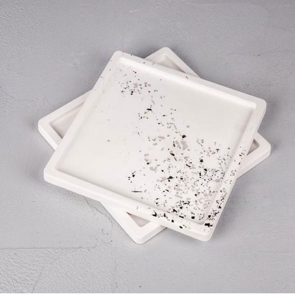 Dekorativ form - Ej specificerad - Fyrkantig dekorativ platta - Plast - 25 cm x 25 cm - Lätt att lossa Transparent