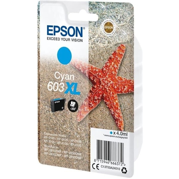 603 XL syaani mustekasetti - Epson - Meritähti - Alhaiset kustannukset ja luotettavuus