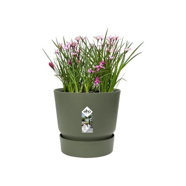 ELHO Greenville 30 rund blomsterpotte - Udenfor - Ø 29,5 x H 27,8 cm - Bladgrøn lövgrön