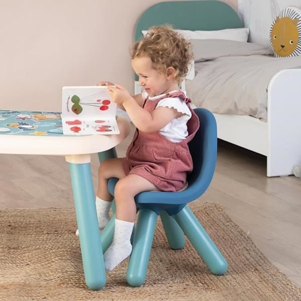 Pieni Smoby - Sininen lapsituoli - Puhalletut jalat - Sisä- ja ulkokäyttöön - UV-suojattu Blå