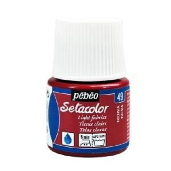 Tygmåleri - PEBEO - Sétacolor - Fuchsia - 45 ml - Matt fuchsia