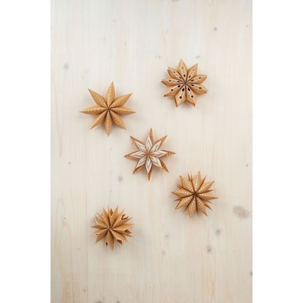 Dekorativ papirpose - Gave - Godbidder - Kraft - 6 x 4,5 cm kastanj