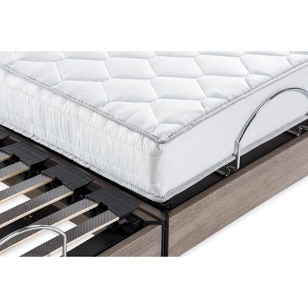 COMFORT sähköinen rentoutumispatja + jousisetti - 2x80x200 cm - Vaahtomuovipatja - DEKO DREAM Samba grå ek