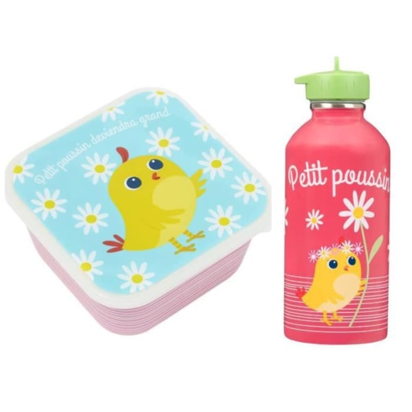 Snackbox + vattenflaska för barn - Little Chick