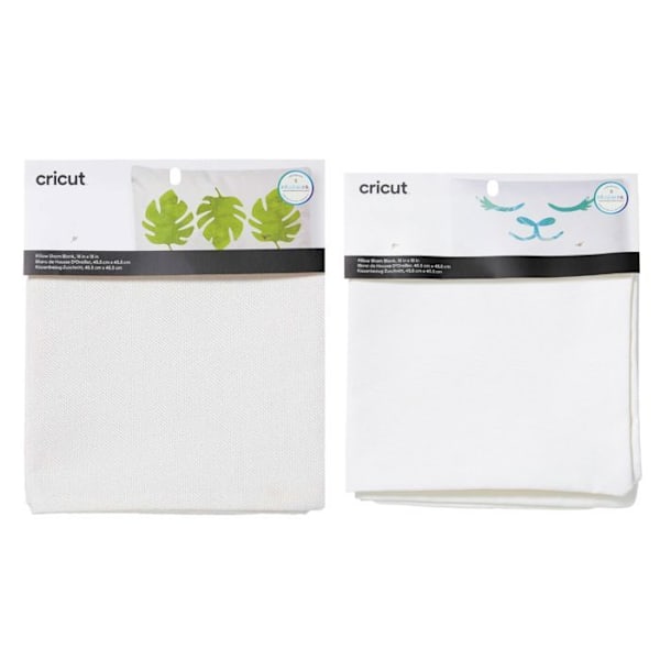 2 Cricut kuddfodral att anpassa - 45,5 x 45,5 Cm Vit