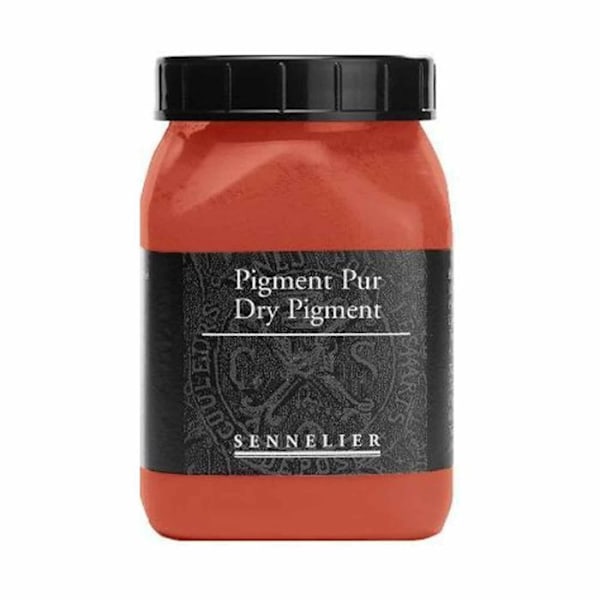 Pigment til at skabe maling - 90 g potte - Rød okker Röd