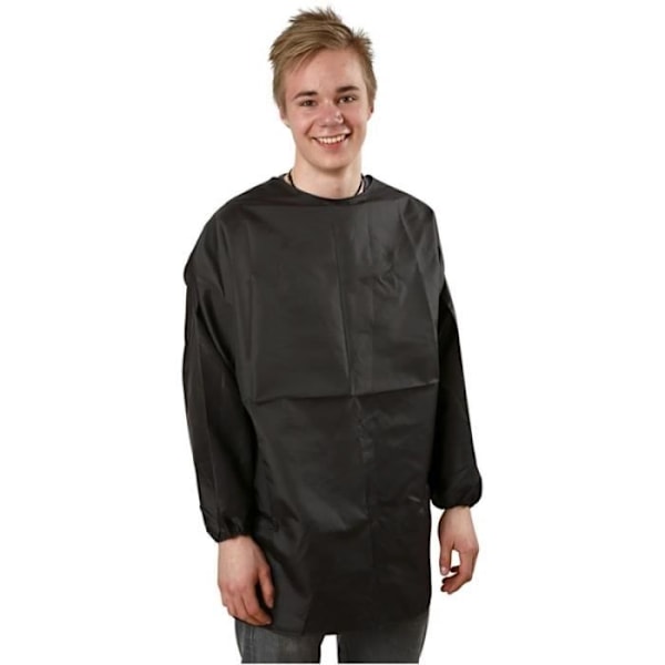 Keittiötakki - Nylonia - Musta - 83 cm - Pitkät hihat - Konepestävä sort