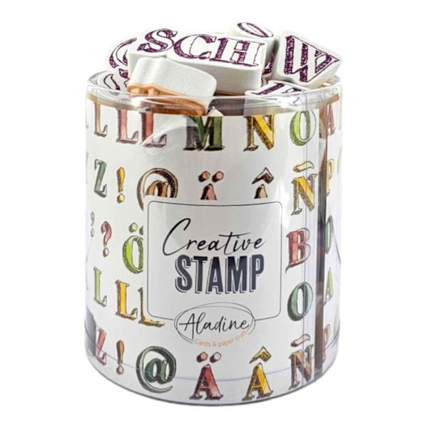 Tamppisarja - ALADINE - Stampo'scrap - Lyijykynä aakkoset - 54 kappaletta - Sekalaiset
