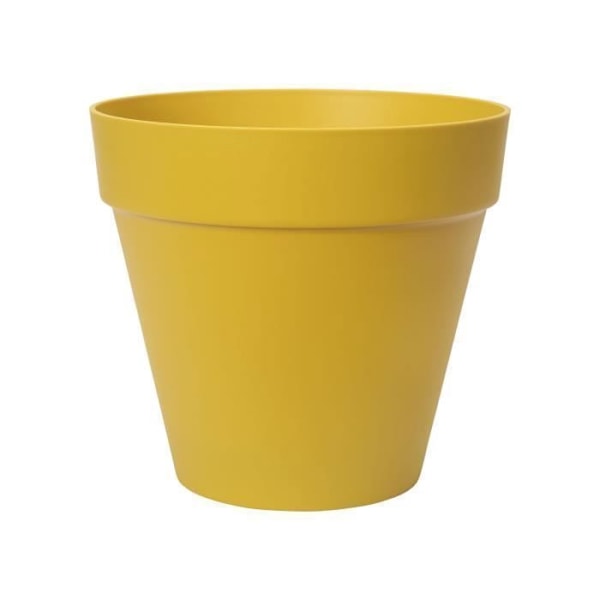 ELHO Pyöreä kukkaruukku Loft Urban 25 - Ulkona - Ø 24,5 x P 22,2 cm - Okra keltainen Ockergul