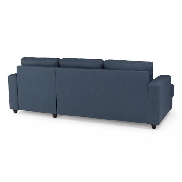 4-sits höger hörnsoffa - Blått tyg - Modernt - L 215 x D 140 H 86 cm - PAUL Blå