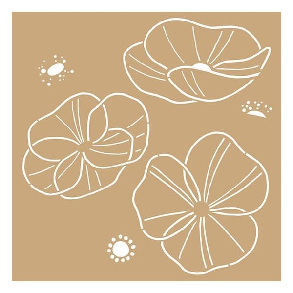 2 Poppies Kraft-schabloner 20 x 20 cm brun