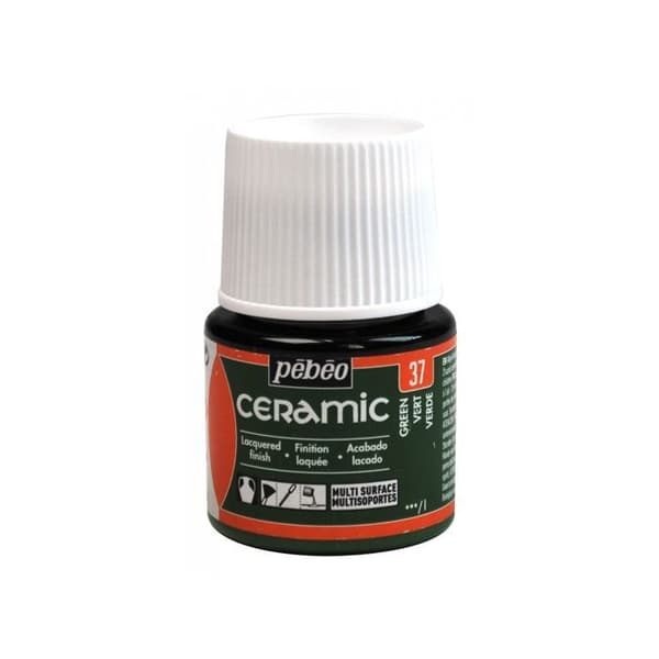 Målning - Pébéo - Céramic - Grön - 45ml - Blank Grön