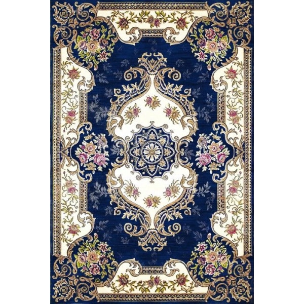 Tæppe - ORIENT - 200x300 - Blå - Antiskid - Maskinvaskbar