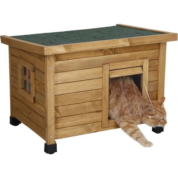 KERBL Katthus Rustica 57x42x45cm - Trä Trä