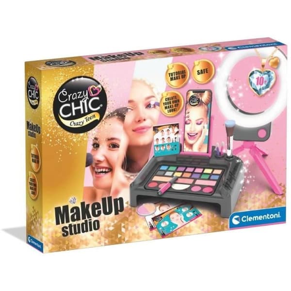Makeup workshop - Clementoni - Make-up studie - Dedikeret applikation - Crazy Chic Flerfärgad