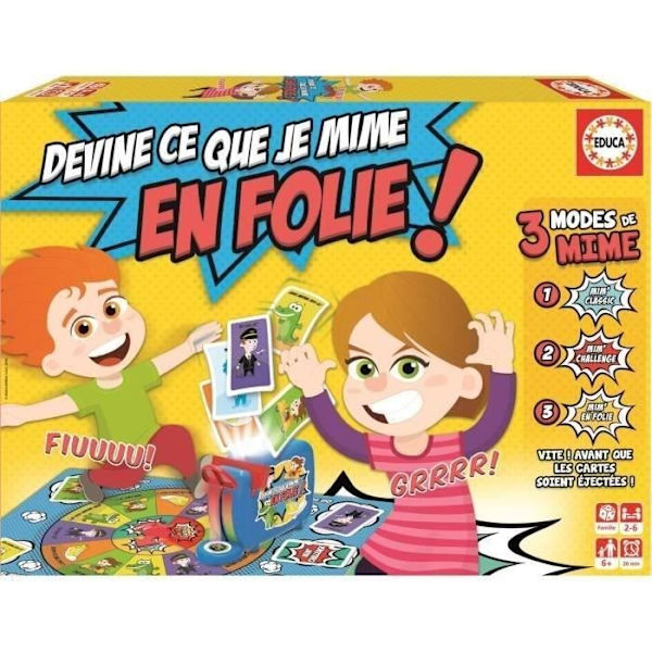 Guess What I'm Miming Madly - Børnebrætspil - EDUCA Flerfärgad