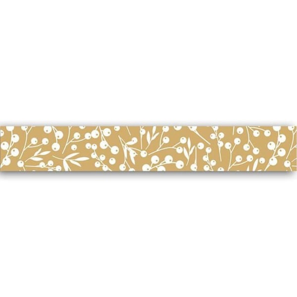 Masking Tape - TOGA - Hvide bær med guld papir - 10 m - 1 stk. Vit