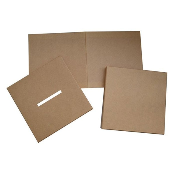 Pappkartong - ARTEMIO - Vi gifter oss - 27 x 27 x 26 cm - Festdekoration - Blandat kastanj