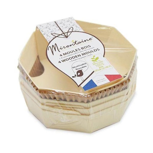 Mini-muffinsformar - Mirontaine - Set om 4 - Svävande formständer - Beige - Lätt att baka Beige