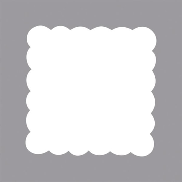 Reunuskone: Neliö muotoilureunalla, 2,7x2,7cm, (1 1/2"), 1 kpl. {väri}