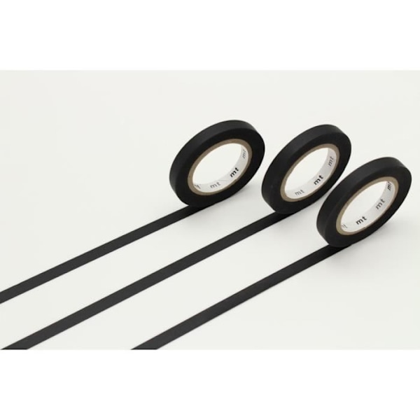 MT SLIM Set om 3 mt slim 6mm vanlig svart / matt svart