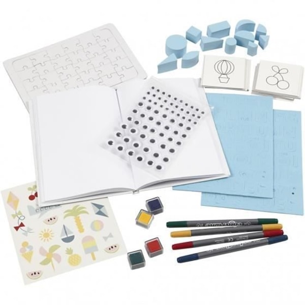 Creotime Textile pappersdekorationsset 26 stycken flerfärgad