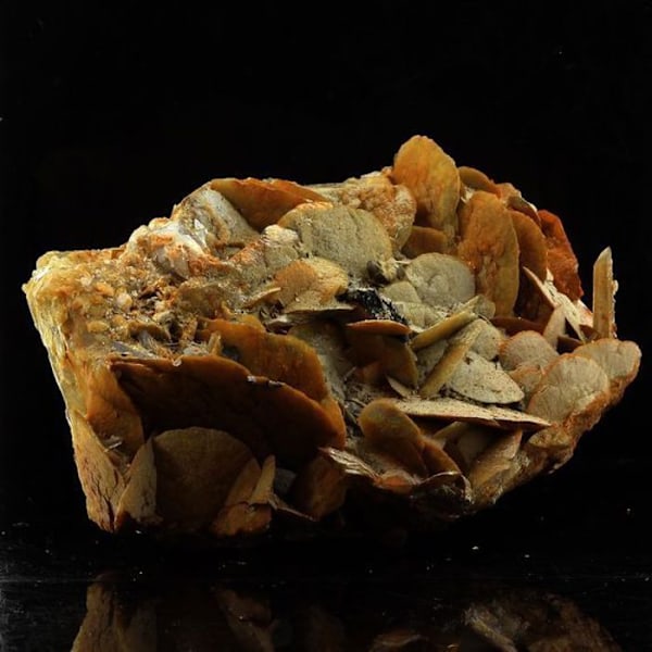 Sten og mineraler. Siderit + Kvarts. 1386,0 øre. Mésage Mine, Vizille, Frankrig..