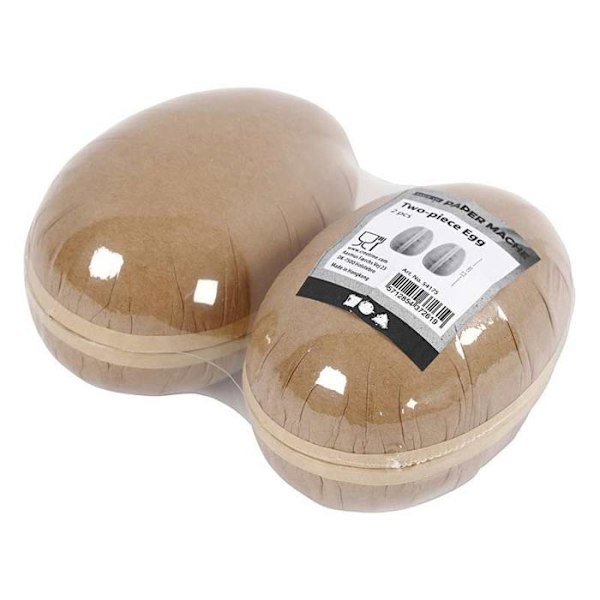 2 munakartonkia kahdessa osassa - 12 cm kastanj