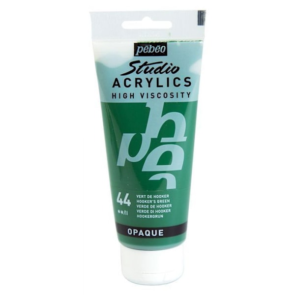 Akrylfärg - Pébéo - Studio - Hooker Green - 100 ml - Satin - Blandat Hooker's Green