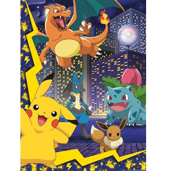 Pussel med 150 bitar Pokémonstaden, Pokémon, För barn, från 7 år, Nathan, 086189 Flerfärgad