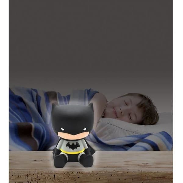3D Batman Natlampe - LEXIBOOK - LED lys - Stødresistent - Barn - 3 år og derover Sort