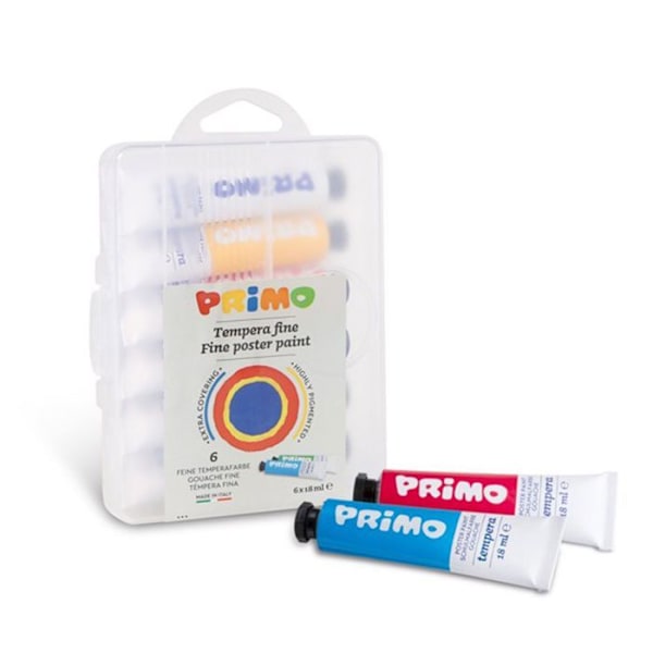 Aluminiumrør, boks i PP, 6 farver 18 ml Flerfärgad