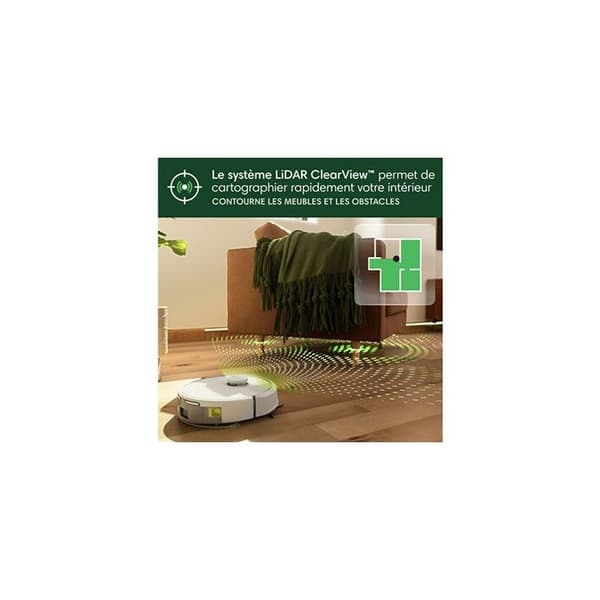 Robotstøvsuger - IROBOT Roomba 105 Combo - 2 timer - 7000 Pa - 400 ml - Hvid Vit