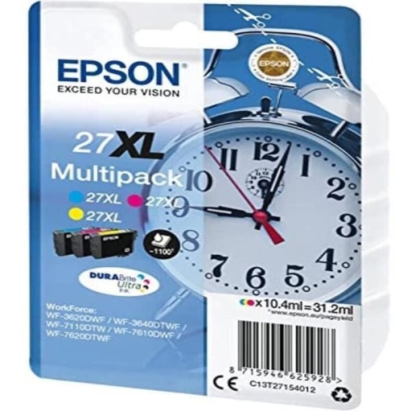 EPSON Multipack 27 XL väckarklocka - cyan, magenta och gul (C13T27154022)