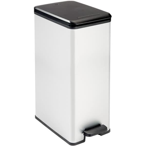 Pedalspand - SLIM BIN - 40 L - Metalgrå - Curver Metalgrå